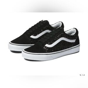 Vans old skool boucle‎ sequins Black and White Women's Sneakers